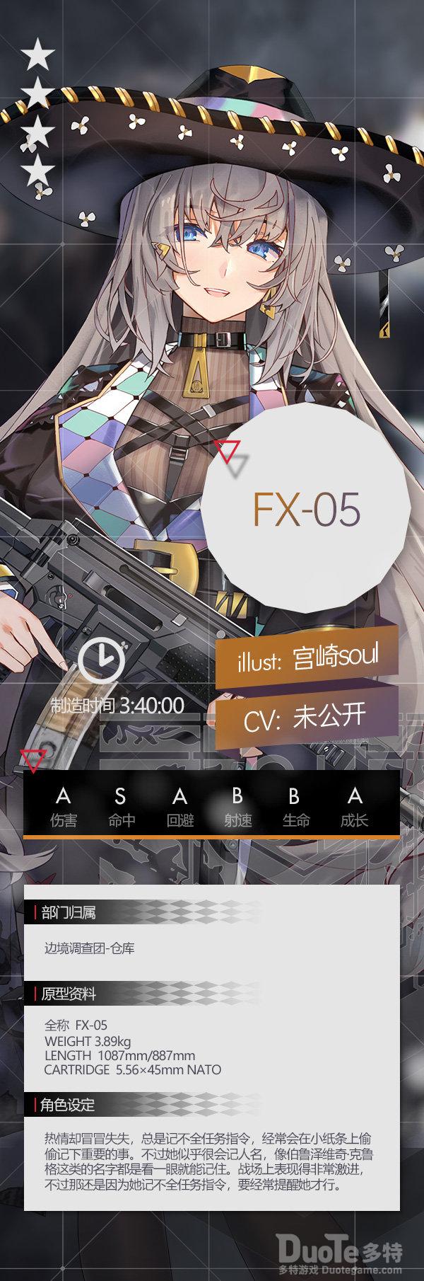 少女前线新战术人形FX-05该怎么获取 新战术人形FX-05介绍