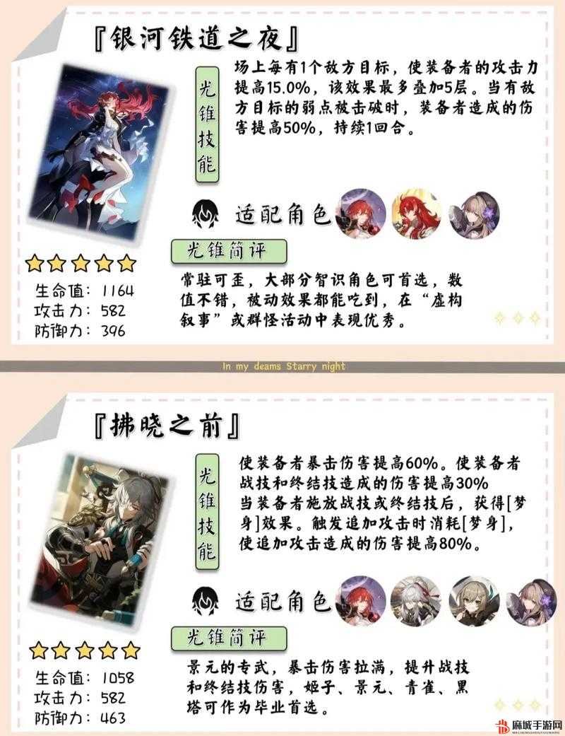 关于崩坏星穹铁道光锥属性提升的全面解析与策略推荐