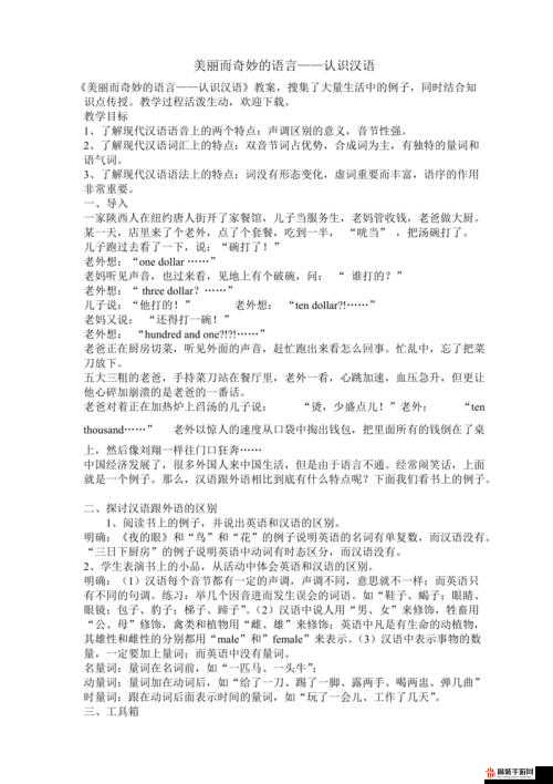 他的舌头好像有魔力一般小说：奇妙的语言之旅