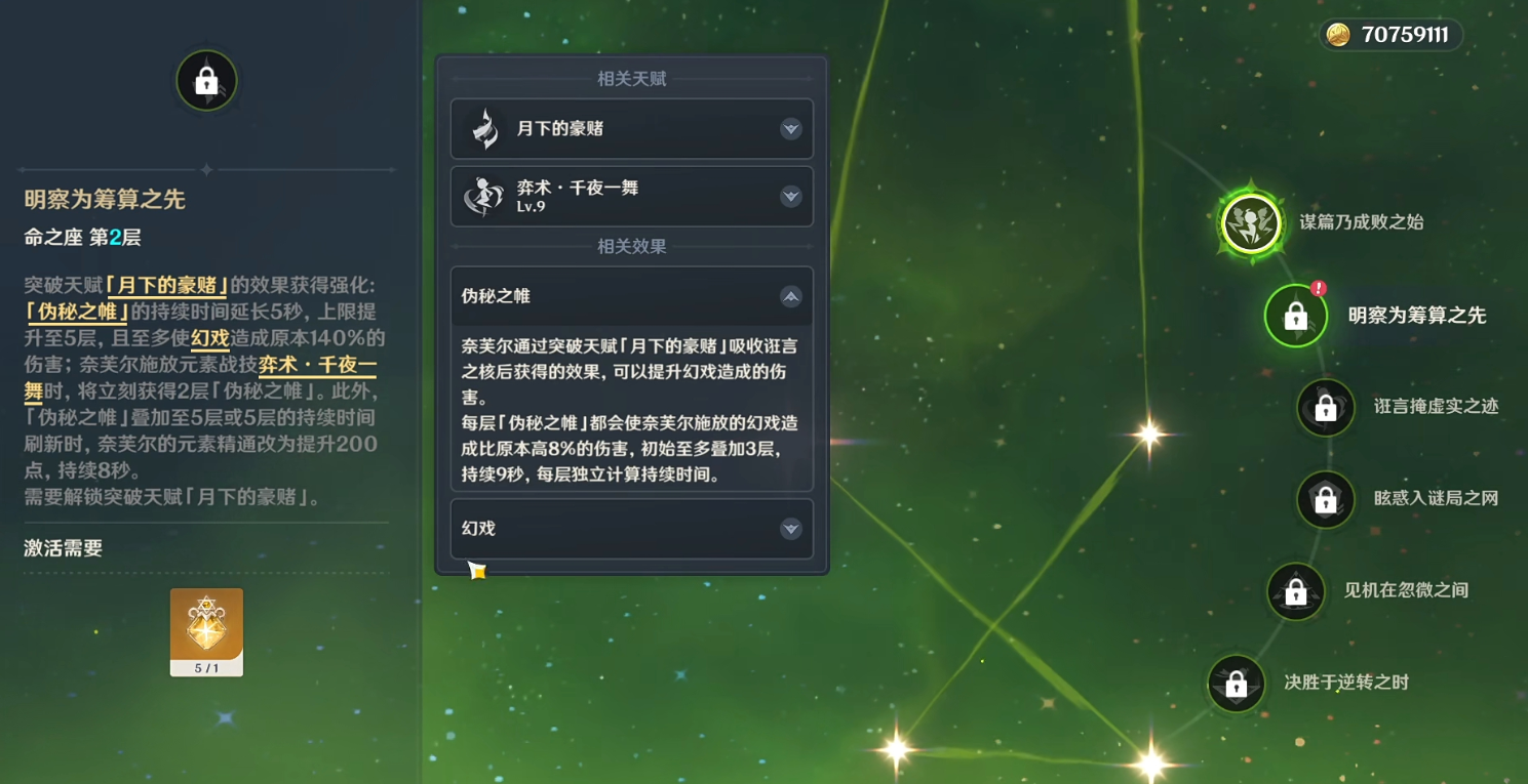 原神奈芙尔的命座有哪些