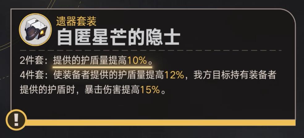崩坏星穹铁道自匿星芒的隐士适配哪些角色