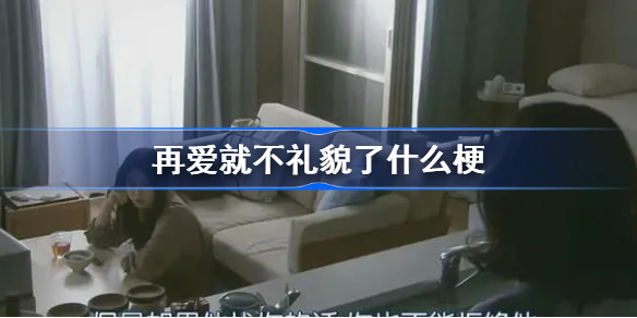 再爱就不礼貌了出自哪里-再爱就不礼貌了什么梗