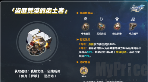 崩坏星穹铁道遗器套装盗匪荒漠的废土客强度评测